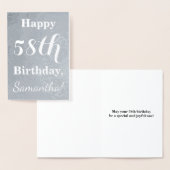 ベーシック銀箔「ハッピー58誕生日」+名称 箔カード (ディスプレー)