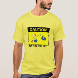 ベーシック イエロー 馬蹄投げ注意Tシャツ Tシャツ