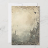 ベーシック ウィッチ モダン ユニーク ハロウィン バースデー パーティー 招待状 (裏面)