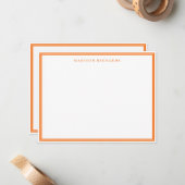 ベーシック・カボチャ・オ縁どレンジ ノートカード (正面/裏面インサイチュ)