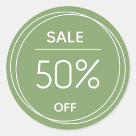 ベーシック・グリーン・ストアプロモーション販売ステッカー ラウンドシール