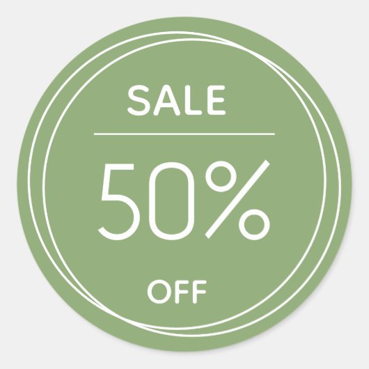 ベーシック・グリーン・ストアプロモーション販売ステッカー ラウンドシール (正面)