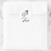 ベーシック・スティック・フィギュア・テニスTシャツ&ギフト ラウンドシール (バッグ)