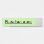 ベーシック、ハンブルミニマルン、そして「どうぞ席を取って」 サインプレート (正面)