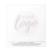 ベーシック（ビジネス用ロゴの透かし付き） ノートパッド (正面)