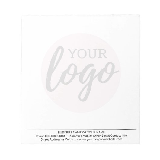 ベーシック（ビジネス用ロゴの透かし付き） ノートパッド (正面)