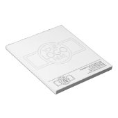 ベーシック（ビジネス用ロゴの透かし付き） ノートパッド (アングル)