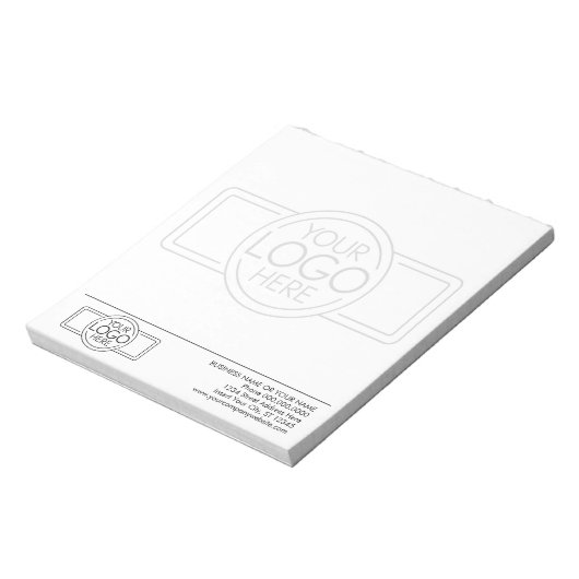 ベーシック（ビジネス用ロゴの透かし付き） ノートパッド (回転)