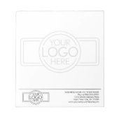 ベーシック（ビジネス用ロゴの透かし付き） ノートパッド (正面)