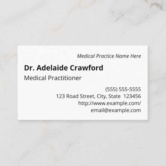 ベーシック、プレーン、およびビミニマルジネスカード 名刺 (正面)