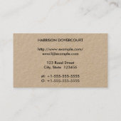 ベーシック、プレーン、ハンブルな名刺 名刺 (裏面)