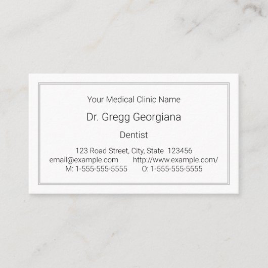 ベーシック、プレーン、プロフェッショナル名刺 名刺 (正面)