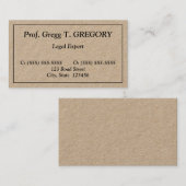 ベーシック・プレーン・プロフェッショナル・ビジネス・カード 名刺 (正面/裏面)