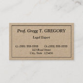 ベーシック・プレーン・プロフェッショナル・ビジネス・カード 名刺 (正面)