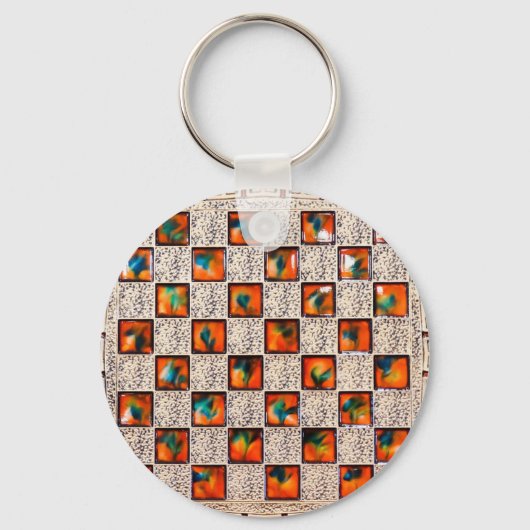 ベーシック・ボタン・鍵・チェーン用装飾的パトロン像 キーホルダー (正面)