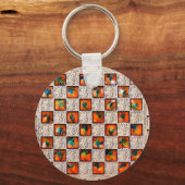 ベーシック・ボタン・鍵・チェーン用装飾的パトロン像 キーホルダー (正面)