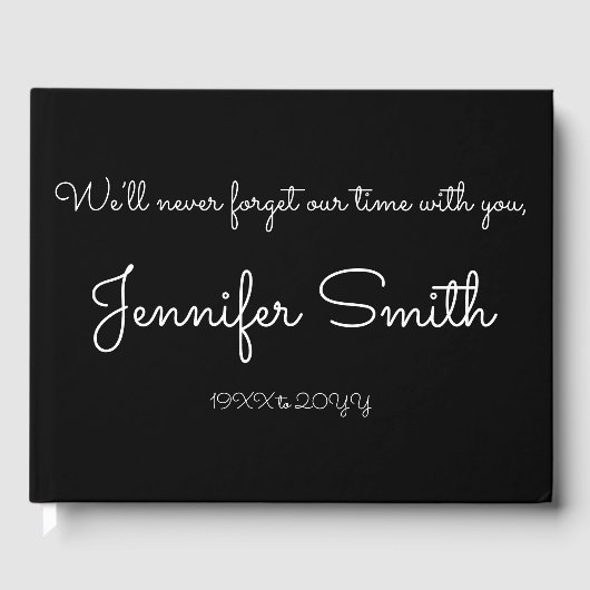 ベーシック&ミニマル悔やみや弔慰ゲストブック ゲストブック (正面)