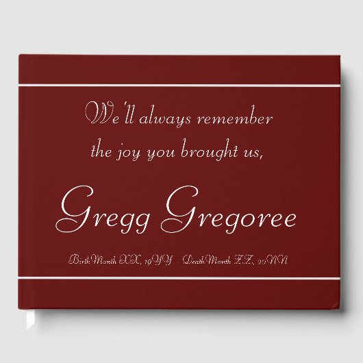 ベーシック&メモリミニマルーゲストブック ゲストブック (正面)