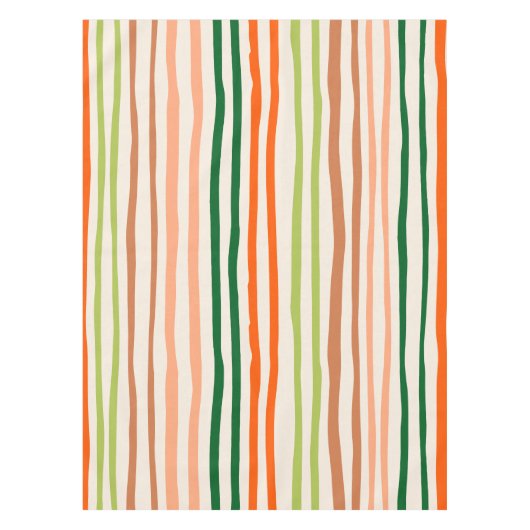 ベーシック ヴィンテージ 縦ストライプ テーブルクロス (正面)