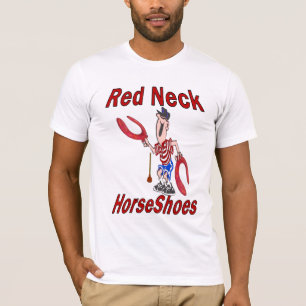 ベーシックBellaキャンバスレッドネックホースシューズティー Tシャツ
