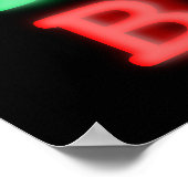 ベーシックNeon Black想像上のバーポスター16 x 20 ポスター (角)