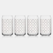 ベージイスラム幾何学パターン ガラス缶 (裏面)