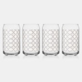 ベージイスラム幾何学パターン ガラス缶 (右)