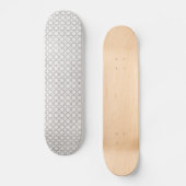 ベージイスラム幾何学パターン スケートボード (正面)