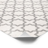 ベージイスラム幾何学パターン ポスター (コーナー)