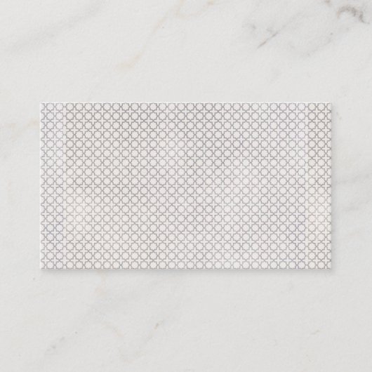 ベージイスラム幾何学パターン 名刺 (正面)