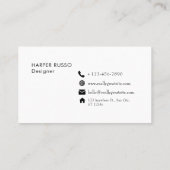 ベージェエレガントントシャドウファッション 名刺 (裏面)