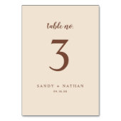 ベージェ結婚ボホのテーブル番号 テーブルナンバー (裏面)
