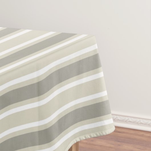 ベージキャンディストライプー テーブルクロス (インサイチュ)