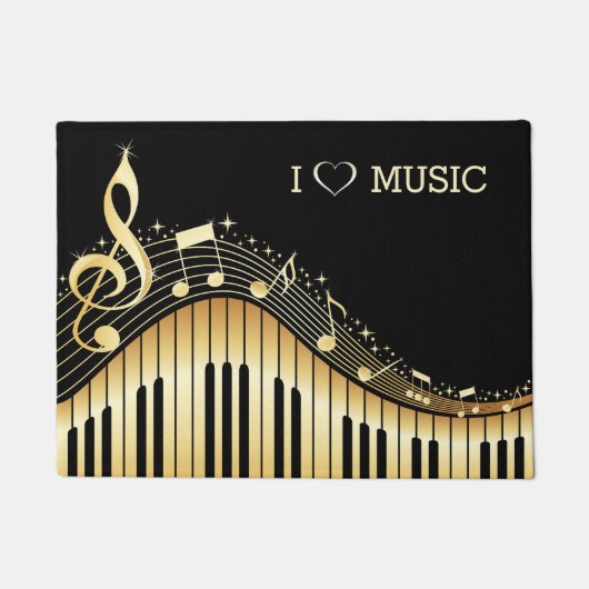 ベージキーボード ドアマット (正面)