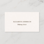 ベージクリームqrコードSNS写真 名刺 (正面)