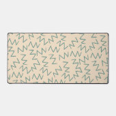 ベージグジグザグデスクスタイリッシュアクセサリ デスクマット (正面)