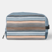 ベージグレイティール(緑がかった色)ブルータウペブラウンストライプアート ドップキット (裏面)