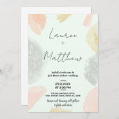 ベージグレイ結婚式招待状 招待状 (正面/裏面)