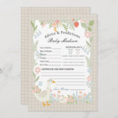 ベージグース間抜けフローラジンガムアドバイスforベビー 招待状 (正面/裏面)