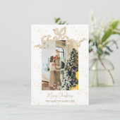 ベージコケットのボウフォトクリスマス シーズンカード (スタンド正面)