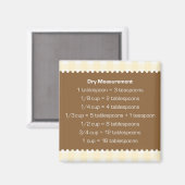 ベージジンガム乾式測定グラフキッチンヘルパー マグネット (正面/裏面)