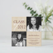 ベージダイヤモンドスクエア写真卒業発表 案内状 (スタンド正面)