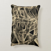 ベージテープ状の曲線、コントラスト付きレリーフ、 浮き彫り線 アクセントクッション (裏面(縦))