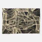 ベージテープ状の曲線、コントラスト付きレリーフ、 浮き彫り線 キッチンタオル (横)