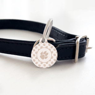 ベージドッグポーズとカスタムペット情報 ペット　ネームタグ