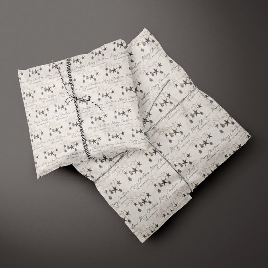 ベージナチュラルモダンクエレガントリスマス 薄葉紙