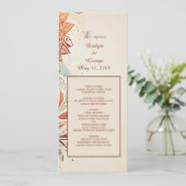 ベージナチュラルヴィンテージウェディングプログラム&メニュー プログラム (スタンド正面)