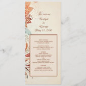 ベージナチュラルヴィンテージウェディングプログラム&メニュー プログラム (正面)