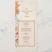 ベージナチュラルヴィンテージウェディングプログラム&メニュー プログラム (裏面)