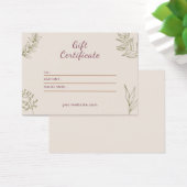 ベージニュートラルエレガントギフト証書 (デスク)